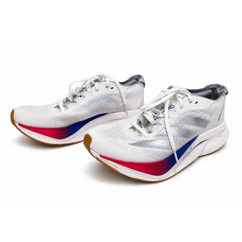 Adidas Adizero Boston 12 Running Shoes Women‎ Size 5 White Blue Red
